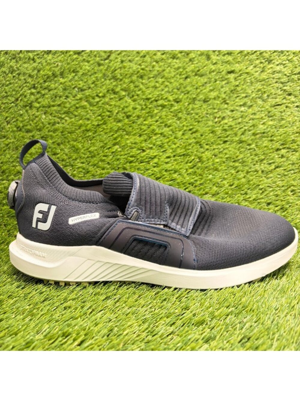 FootJoy HyperFlex BOA Mens Size 12 Navy White Athletic Casual Golf Cleats Shoes